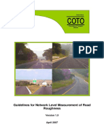 Coto Coto: Guidelines For Network Level Measurement of Road Roughness