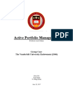 Active Portfolio Management: Group Case: The Vanderbilt University Endowment (2006)