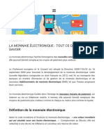 La Monnaie Électronique: Tout Ce Qu'il Faut Savoir