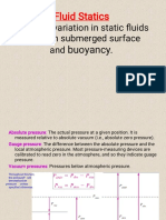 Pressure Variation in Static Uids Force On Submerged Surface and