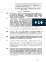 Reglamento de Aranceles Matrículas y Derechos para El Nivel de Admisiones y Nivel de Grado de La Escuela Superior Politecnica ESPOL