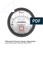 Differential Pressure Gauge, Magnehelic: Indicate Positive, Negative or Differential, Accurate Within 1%