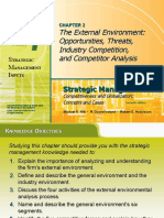 The External Environment: Opportunities, Threats, Industry Competition, and Competitor Analysis