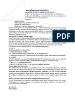 Simple Regression Model Fitting