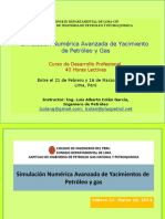 Simulación Numérica Avanzada de Yacimiento de Petróleo y Gas