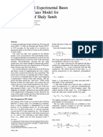 Theoretical and Experimental Bases For The Dual-Water Model For Interpretation of 'Shaly Sands