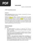 Carta Notarial REQUERIMIENTO DE PAGO