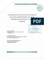 Levantamiento Del Inventario de Fauna Silvestre Del Área Natural PDF