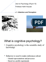 Introduction To Psychology (Psych 10) Professor Keith Holyoak