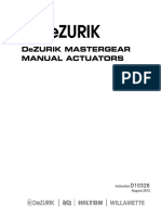 Dezurik Mastergear Manual Actuators: Instruction August 2012