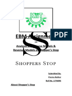 EBM Assignment: Analysis of Business Models & Revenue Models of Shopper's Stop