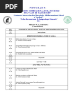 Programa Cientifico Preliminar Mastologia - Bolivia