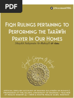 Fiqh Rulings Pertaining To Performing The Tarāwīh Prayer in Our Homes