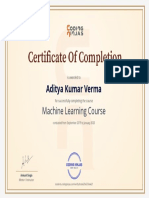 Aditya Kumar Verma: Machine Learning Course