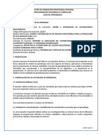 Gestión de Formación Profesional Integral Procedimiento Desarrollo Curricular Guía de Aprendizaje