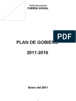 José Manuel Rodriguez Cuadros: Plan de Gobierno