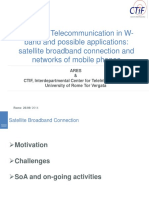 Status of Telecommunication in W-Band and Possible Applications: Satellite Broadband Connection and Networks of Mobile Phones