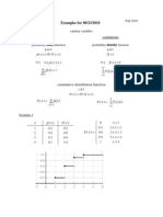 Discrete Continuous: P X X F X X P X