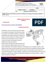 Segundo Periodo Guia 1 Los Primeros Pobladores de America