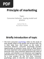 Principle of Marketing: Topic: Consumer Behavior, Buying Model and Process