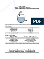 Plant Design Complex Engineering Problem: Submitted by