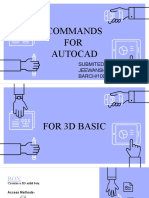 Commands FOR Autocad: Submited By-Jeewanshu Uttam BARCH/10034/16