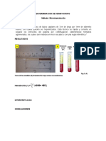 Determinacion de Hematocrito