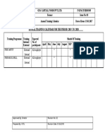 ANNUAL TRAINING CALENDER-mOCK dRILL 123