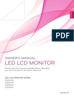 Led LCD Monitor: Owner'S Manual