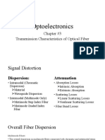 Optoelectronics: Chapter #3 Transmission Characteristics of Optical Fiber