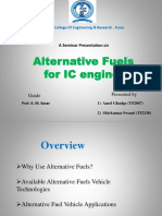 Alternative Fuels For IC Engine: A Seminar Presentation On