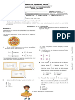 EVALUACIÓN BIMESTRAL 3 Grado 5