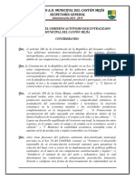 Ordenanza Sustitutiva para La Ubicacion y Regulacion