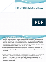 Guardianship Under Muslim Law