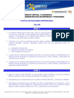 TALLER - Punto de Equilibrio Empresarial (Punto Muerto)