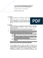 Additional Check List For Foreign Citizen (Individuals and Other Than Individuals (Like Company or Trust or Firm Etc.) ) PAN Applicants