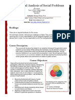 Sociological Analysis of Social Problems: Readings