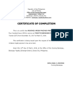 Certificate of Completion