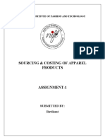 Sourcing & Costing of Apparel Products: National Institute of Fashion and Technology