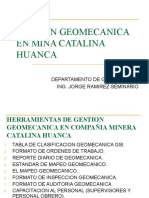 Gestion Geomecanica en Mina Catalina Huanca