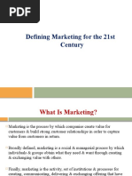 Defining Marketing For The 21st Century: Chapter-1