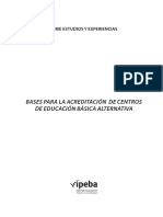 ANDRAGOGIA (2) 2020 - Bases para La Acreditación de Centros de Educación Básica Alternativa IPEBA