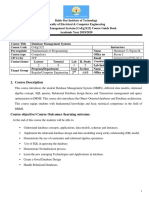 Database Management Systems Course Guide Book PDF