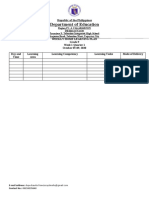 Weekly Home Learning Plan