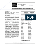 Performance Requirements For Engine Compartment Plastic Parts