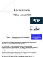 Behavioral Finance Money Management