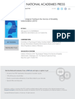 The National Academies Press: Psychological Testing in The Service of Disability Determination (2015)