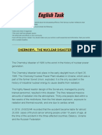 English Task: Chernobyl: The Nuclear Disaster of 1986