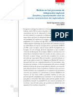 Bolivia en Los Procesos de Integración Regional