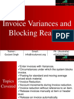 20 Invoice Variances and Blocking Reasons